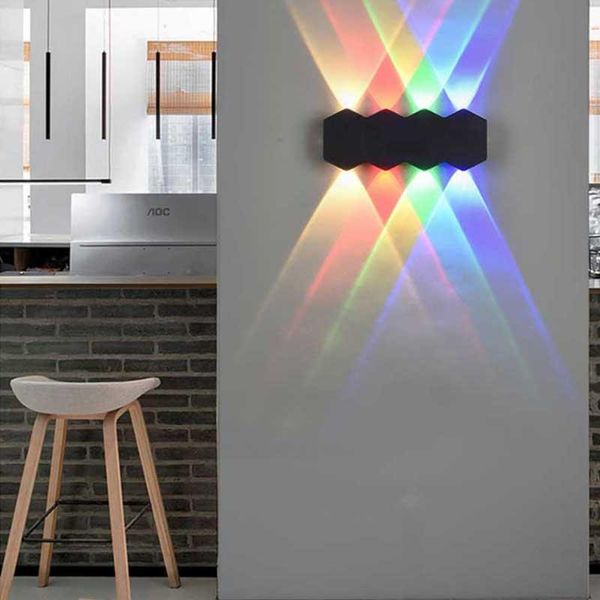 

wall lamps modern indoor lighting rgb 4w 6w 8w led ac90-260v aluminum decorate sconce bedroom light