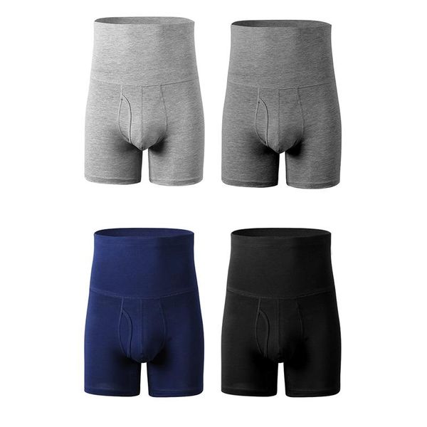 

underpants mens underwear men's boxer cotton waistband anti-wear leg high waist warm protection sports male shorts head men panties, Black;white