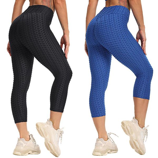 

women capri yoga pants sports leggings gym exercise high waist pant fitness running athletic sportwears scrunch butights, White;red
