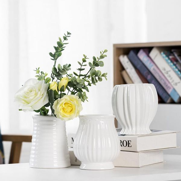 

vases ceramic vase spot dried flower flowerpot small fresh gypsophila ornament white arrangement nordic home decoration