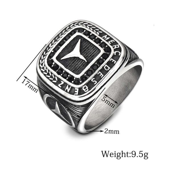 

finger watch new punk ring steel style titanium exaggerated man's personality ring jewelry, Slivery;brown