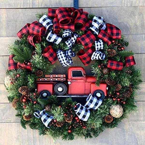 

decorative flowers & wreaths 14.96 inch christmas wreath door decoration tie bar space garland props hanging