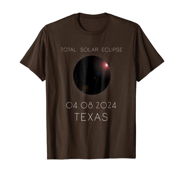 

total solar eclipse texas april 8th 2024 t-shirt, White;black