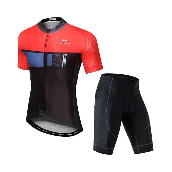 

racing sets 2021 mountain bike season cycling suit summer sports, Black;blue