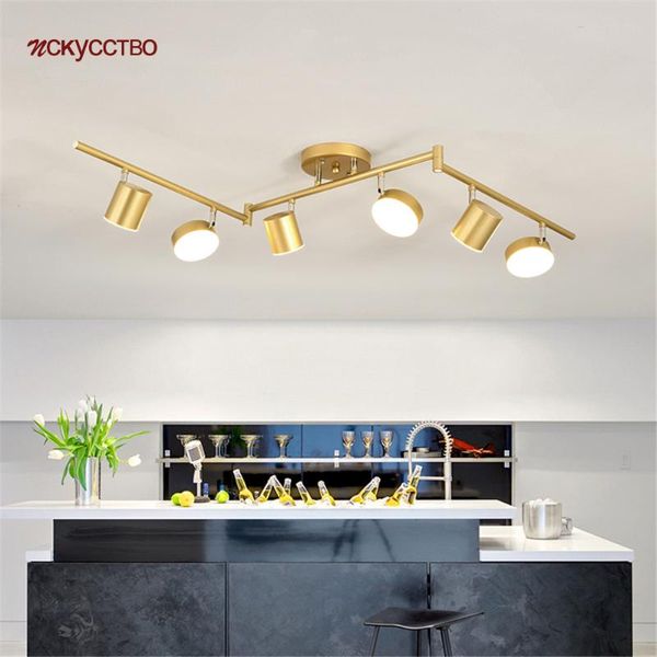

nordic modern foldable arm gold metal led track light kitchen living room shop indoor lighting fixtures industrial ceilings lamp