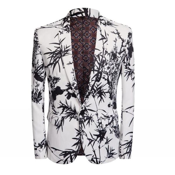 

slim fit blazer jacket men nightclub prom suit blazer men costume homme stage clothes for singers, White;black