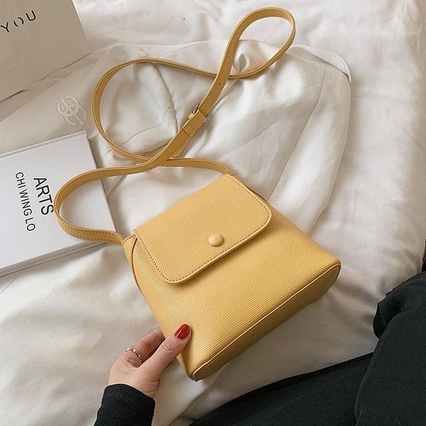 

evening bags solid color shoulder for women 2021 bucket quality pu leather fashion female crossbody bag summer handbags