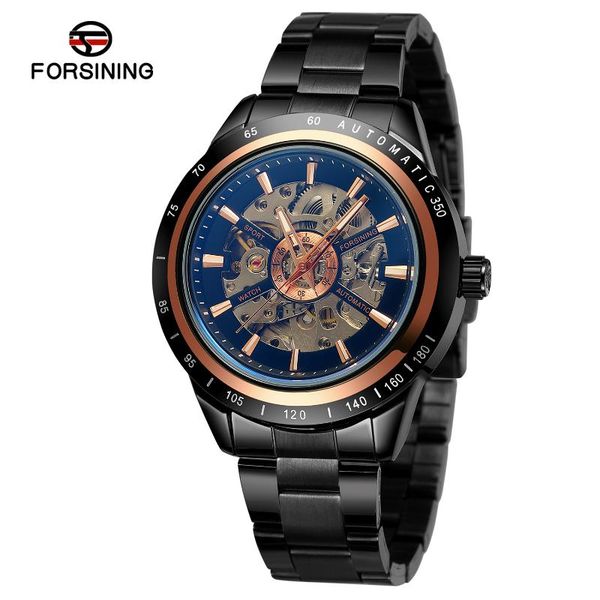 

wristwatches luxury 4118 watches automatic mechanical stainless steel watch winder for mens business, Slivery;brown