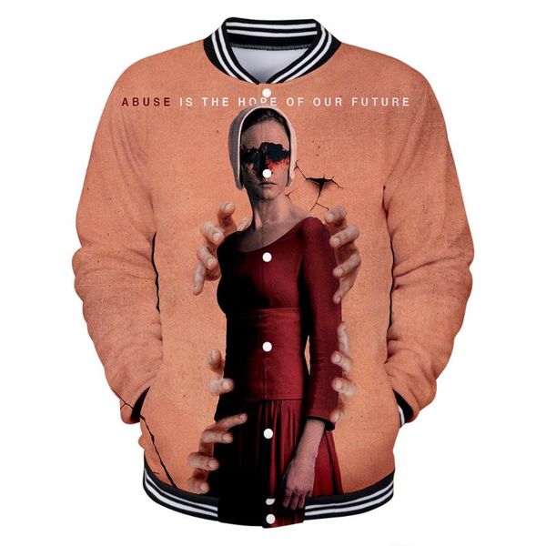 

women's jackets leisure hip hop the handmaid's tale 3d street high baseball jacket long sleeve classic sports, Black;brown