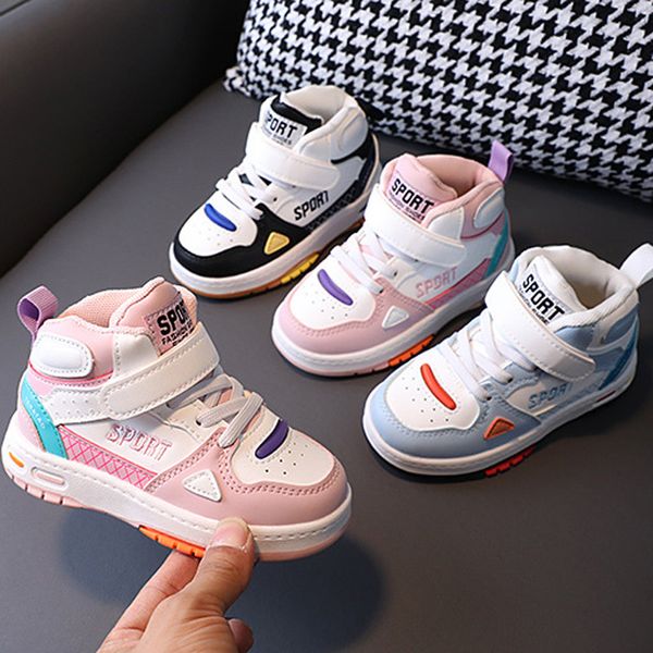 

2021 1 new fashion baby first walkers casual wolf pink blue black prom night high gang kids sneakers boys girls christmas tennis children mu