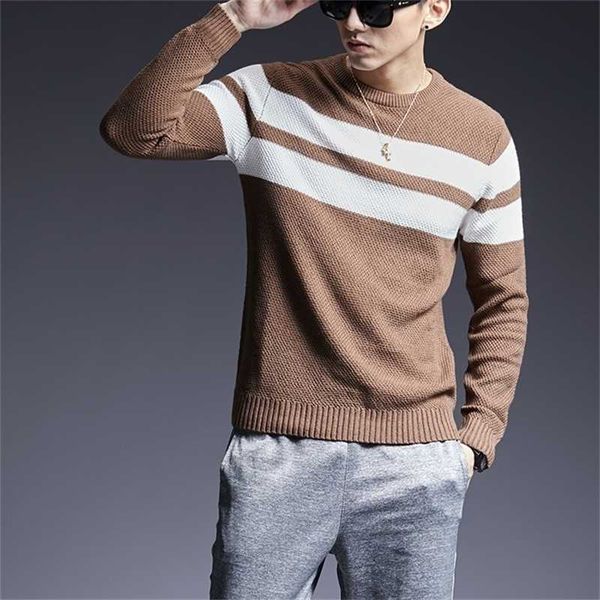 

new fashion brand sweater for mens pullovers o-neck slim fit jumpers knitred thick autumn korean style casual men clothes 201221, White;black