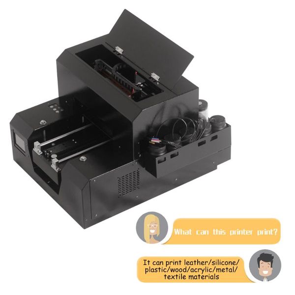 

printers flatbed uv inkjet printer portable infrared automatic height measurement a4 size for silicone/metal/glass/leather printing