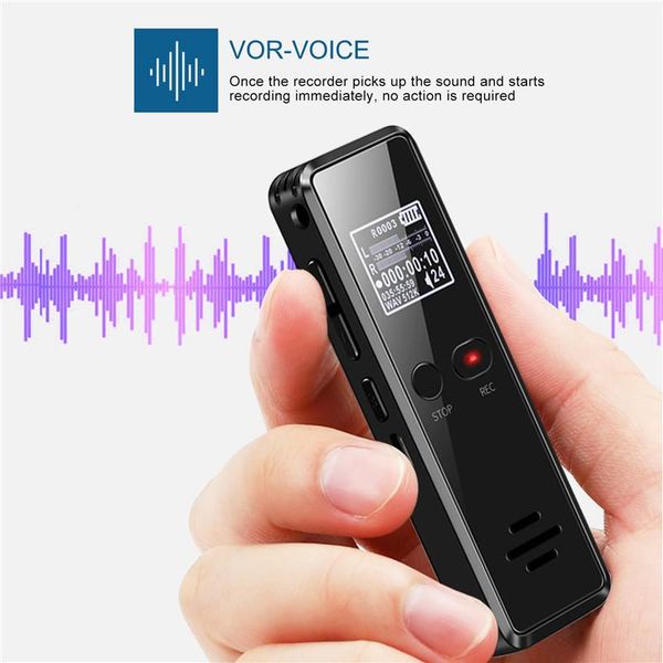 

digital voice recorder qzt mini pen dictaphone mp3 player audio long distance recording device small v90