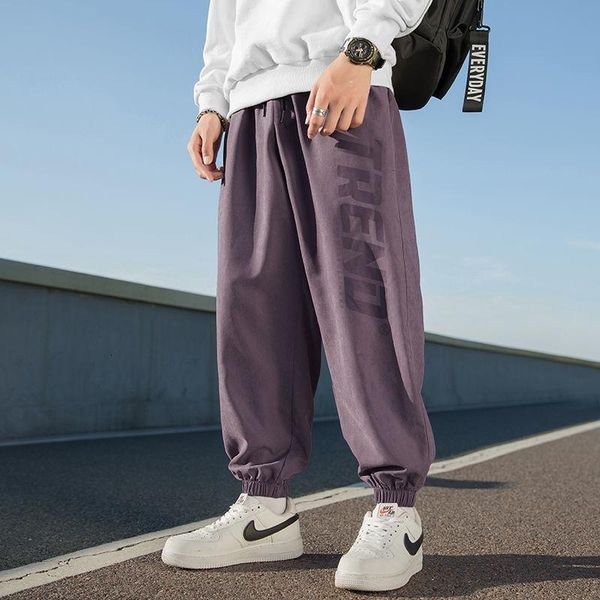 

men's pants male harem 2021 autumn sport mens casual oversize trousers man fashion ankle-length streetwear, Black
