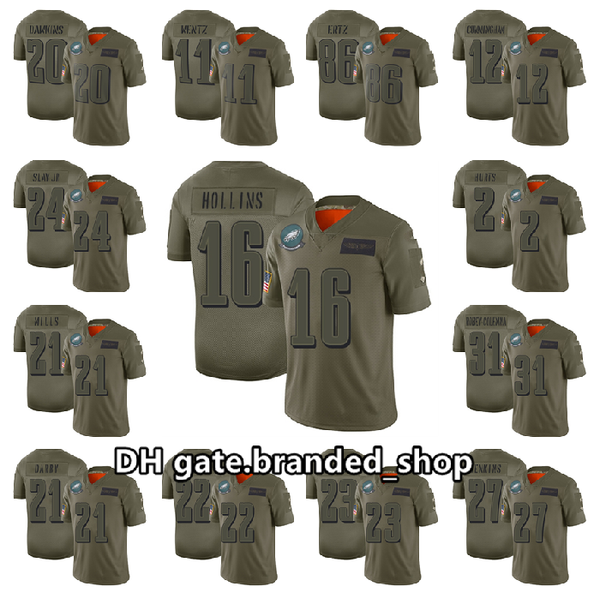 

philadelphia eagles men 86 zach ertz 11 carson wentz 20 brian dawkins women kids olive salute to service limited nfl 2021 jersey, Black;red