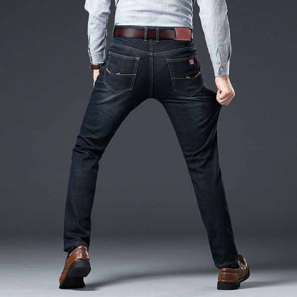 

2021 new cotton men denim trousers soft mens spring jean fashion large big size 40 42 kbjq, Blue