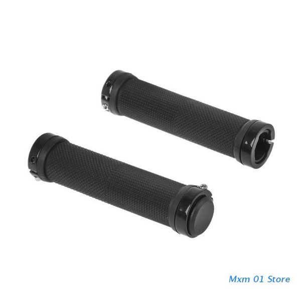 

bike handlebars &components 1 pair cycling handlebar black lock on bicycle handle grips road mtb bmx