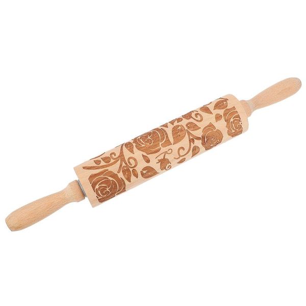 

rolling pins & pastry boards 1pc delicate carved wooden pin kitchen board (assorted color)