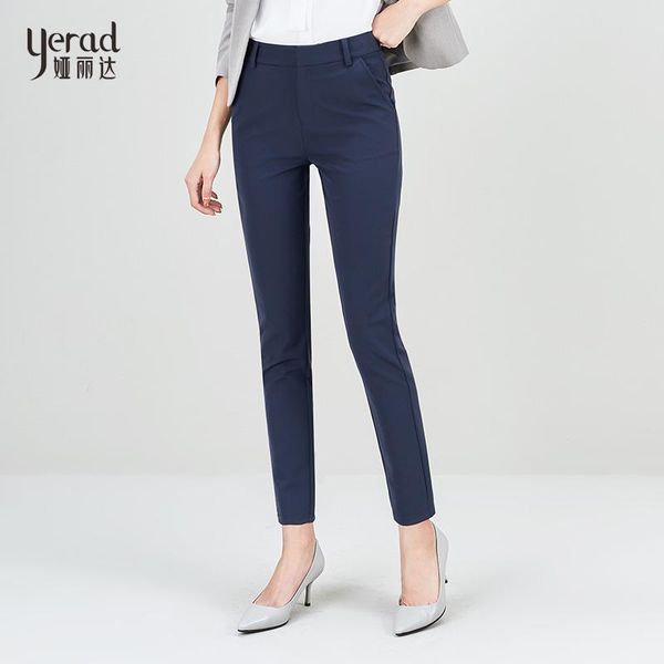 

women's pants & capris yerad women spring formal office work black blue business suit trousers plus size ladies ol pencil, Black;white