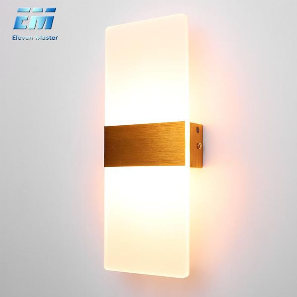 

wall lamp mini 3/6/12w led acrylic ac85-265v long warm white bedding room living indoor zbd0028