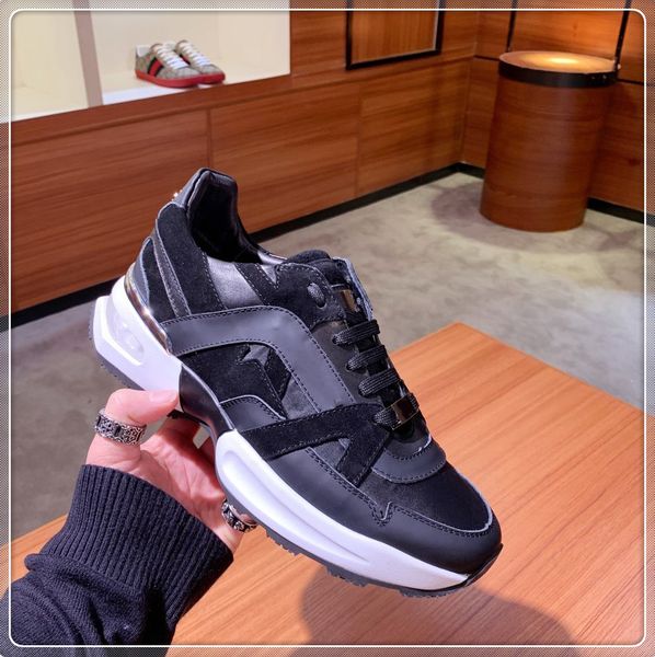 

sports brand flat designer leather men's shoes luxury white casual lace-up outdoor comfortable sneakers size 38-45, Red;white
