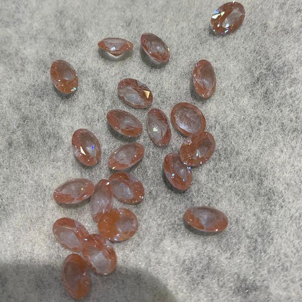 

loose diamonds 6x8mm pear-shaped premium sweet dream pink nanosital stone, Black