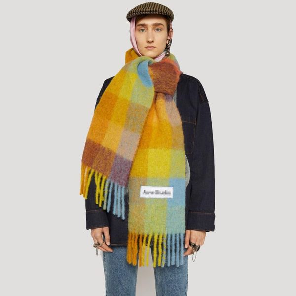 

other event & party supplies 2021 europe latest autumn and winter multi color thickened plaid women's scarf ac with extended shawl coup