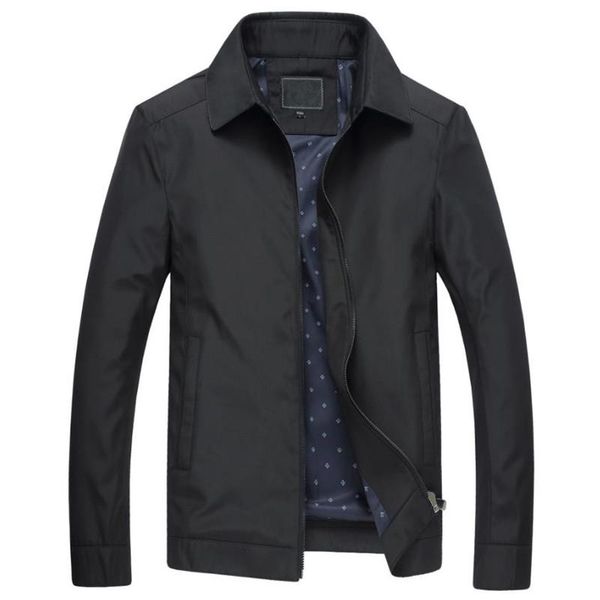 

men's jackets spring slim thin section lapel business casual jacket windbreaker solid color large size coat, Black;brown