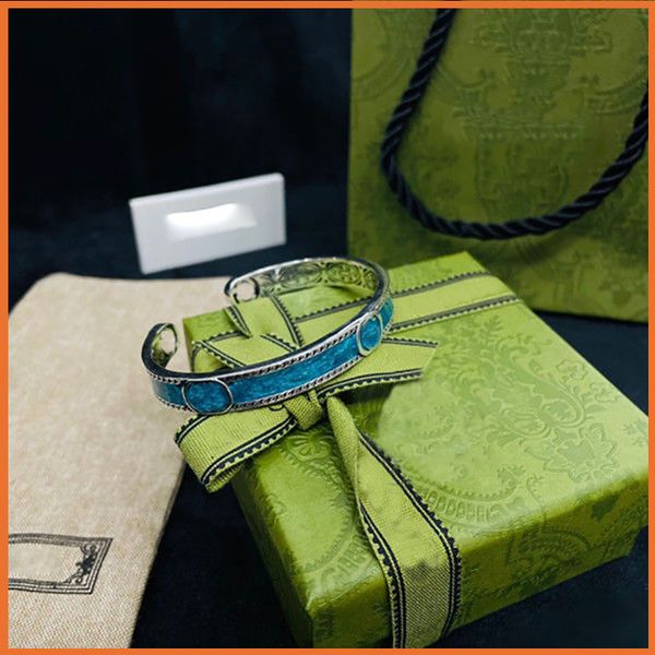 

bracelet classic fashion mens womens green enamel bangle luxurys designers bracelets bangles for men women love bracelet 2105205y, Black