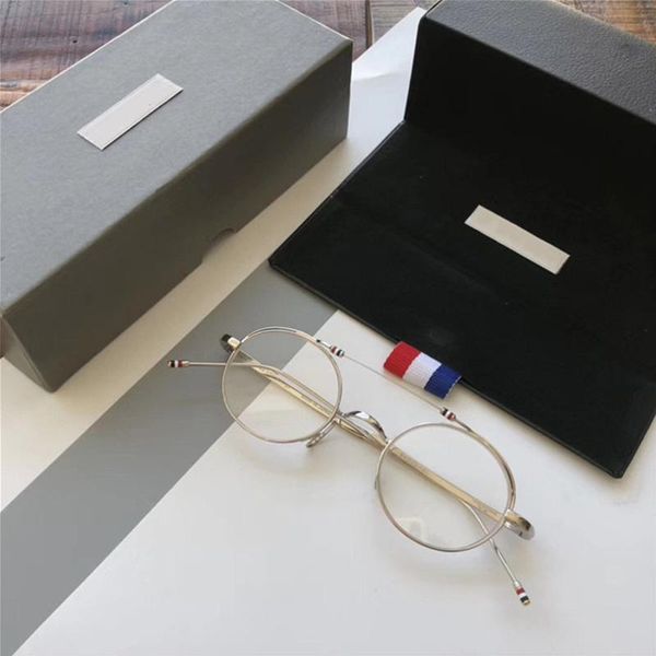 

fashion sunglasses frames thom brand titanium alloy glasses frame prescription small round eyeglasses men women optical spectacles eyewear o, Black
