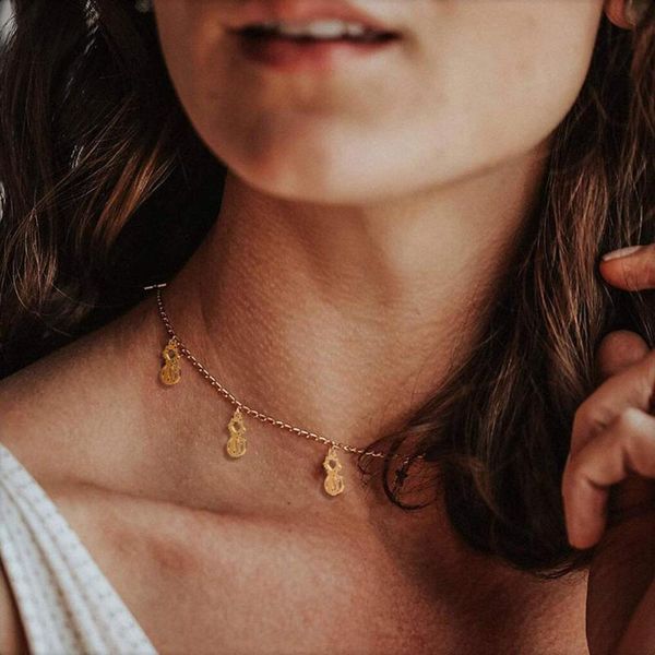 

cute cat flamingo bird choker necklace for women gold color stainless steel chain necklaces femme collier jewelry, Golden;silver