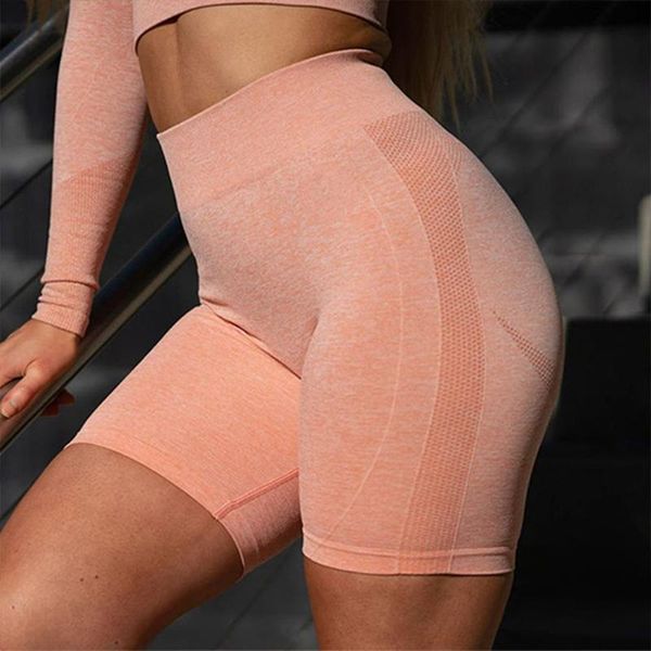 

yoga outfit seamless sports shorts for women hip push up short leggings high waist gym tummy control workout fitness