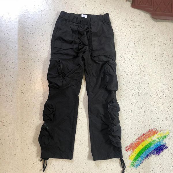 

2021 new fw travis scott whoisjacov pocket cargo pants men women joggers drawstring sweatpants cactus jack trousers 2g0u, Black