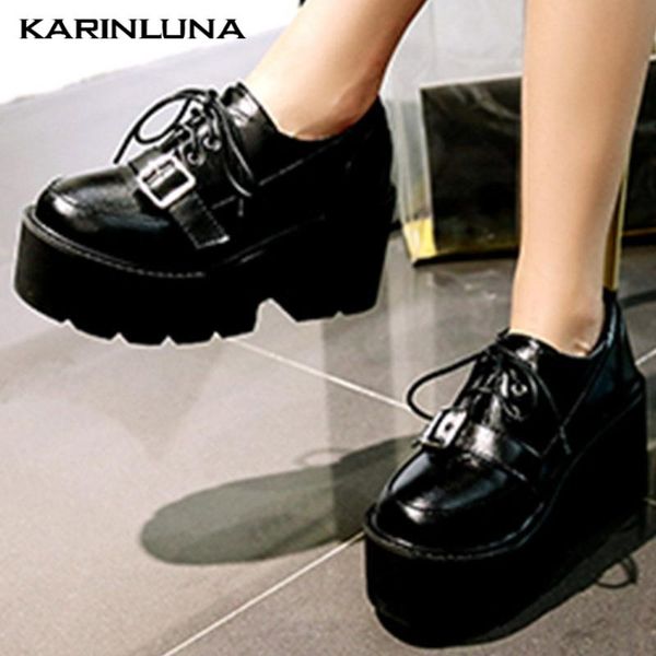 

dress shoes karin square high heels wholesale thick platform lace up belt buckle spring pumps women, Black