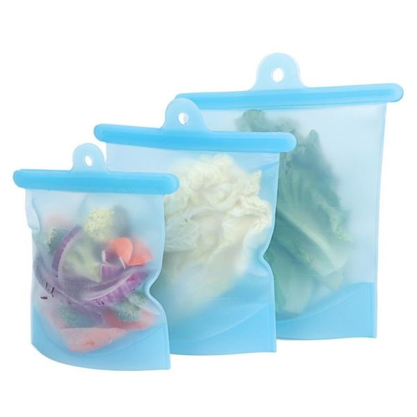 

food savers & storage containers reusable silicone fresh-keeping bags leakproof er for marinate meats vegetables fruit home container
