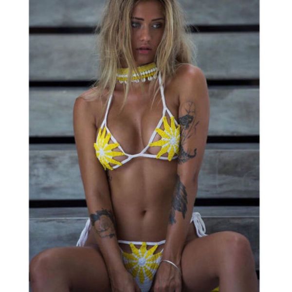

women wet push-up beha effen flower print summer dames bikini set badpak badmode batsuit, White;black