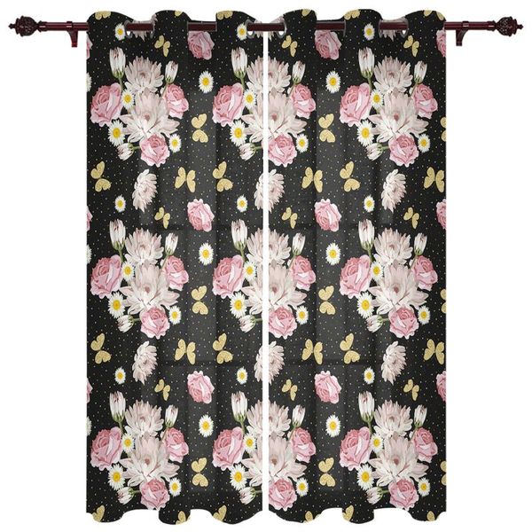 

curtain & drapes modern curtains butterfly flower wave dot baby room bedroom creative kitchen living terrace valance