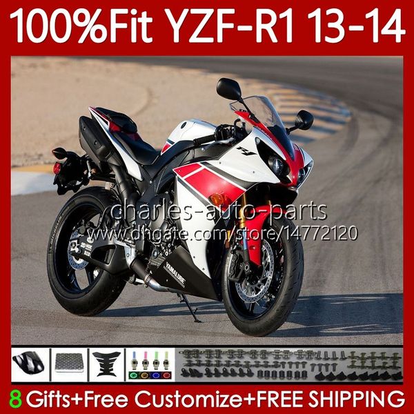 100 % passende OEM-Verkleidungen für Yamaha YZF-R1 YZF R 1 1000 CC YZFR1 13 14 MOTO Weiß rot schwarz Karosserie 94Nr