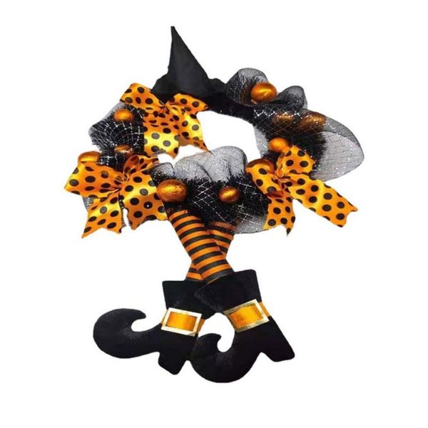 

decorative flowers & wreaths halloween witch hat and leg wreath door hanging decoration pendant mantelsfabulous decor for party doors window