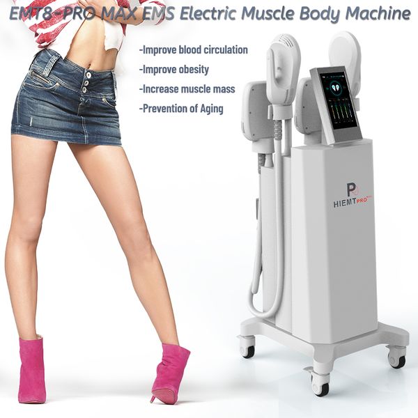 

latest 4 handles emslim hi-emt body shaping slimming machine electromagnetic muscle stimulation fat burning hiemt beauty equipment