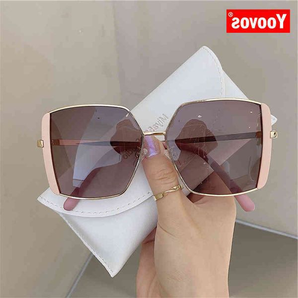 

yoovos luxury sunglasses women 2021 sunglasses for women glasses retro brand design sunglasses women metal half frame glasses glasses wholes, Silver
