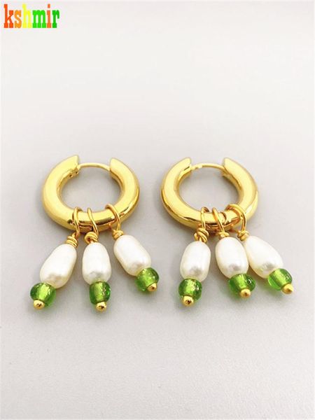 

dangle & chandelier kshmir 2021 metallic gold earrings with freshwater pearl fashion women's vintage jewelry gift, Silver