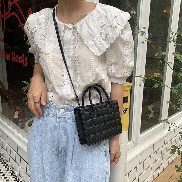 

evening bags lattice crossbody for women 2021 small shoulder bag pu leather vintage handbag ladies coin purse girls mini totes