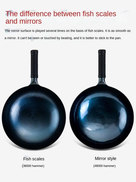 

pans zhangqiu iron pan handmade forged old-fashioned home smoke-hand-coated non-stick