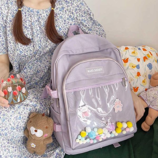 

backpack skill water nylon female lucency teen travel bag beautiful korean