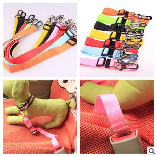 

dog collars & leashes pet car safety rope multicolor belt 2.5cm wide