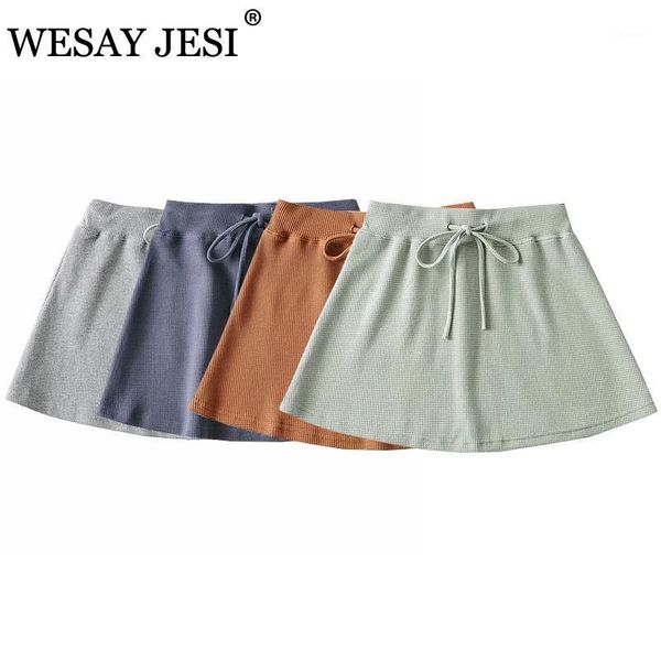 

summer high waist skirt ladies mini loose sports style simple fashion retro skirts, Black
