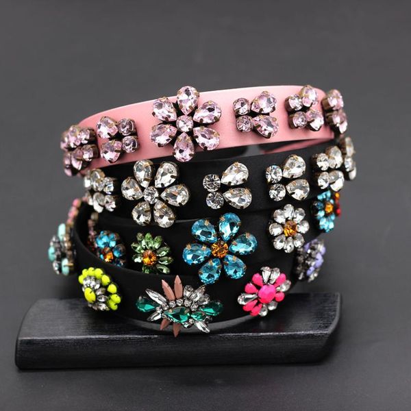 

hair clips & barrettes luxury street beat rhinestone headband color court retro geometric wild fashion bridal 721, Golden;silver