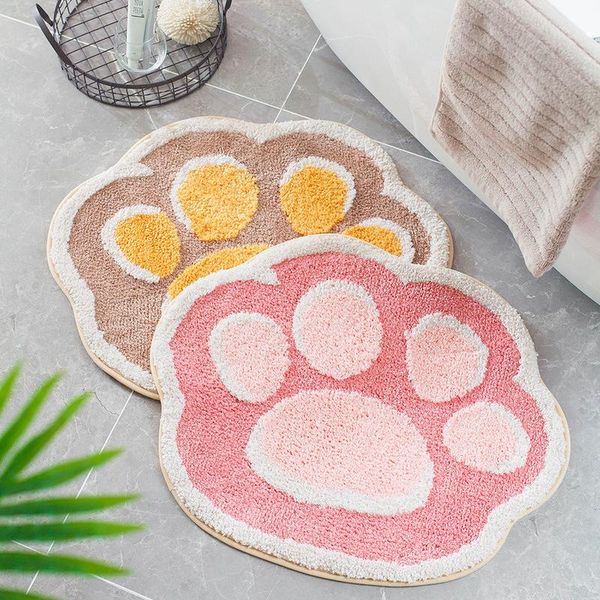 

cartoon cat claw water uptake anti skid carpets doormats rugs for home bathroom living entrance door floor kitchen bed hallway