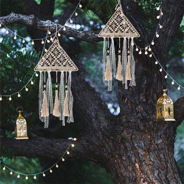 

tapestries 3pcs/set cotton tapestry nordic bohemian style handmade woven tassel hanging decorations for home decoration